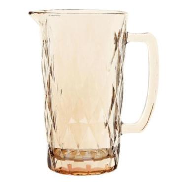 Imagem de Jarra de Vidro Diamond Âmbar 1L Mesa Posta Água Suco Bebidas - Lanty