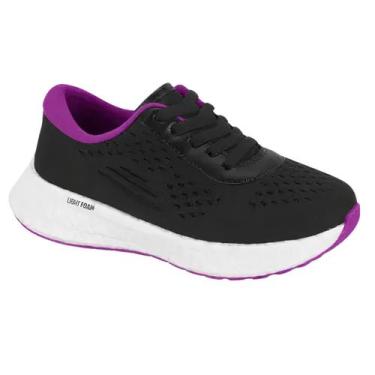 Imagem de Tênis Molekinha Preto Estilo Esportivo Meninas Esporte -, Preto, 31