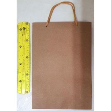 Imagem de 10 Sacolas Lisas Lembrancinha Festa Marrom. - Sacola Papelão