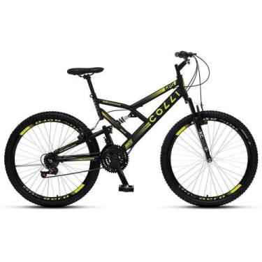 Imagem de Bicicleta Colli GPS Aro 26 Dupla Suspensão Full 21 Machas, 26", Preto,