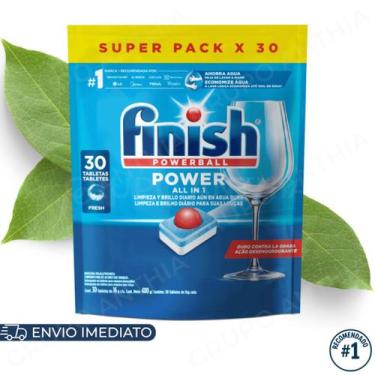 Imagem de Kit Finish Detergente em Tablete para Lava Louças 30tabs Original Limp