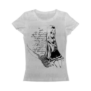 Imagem de Camiseta Feminina Y2K Harajuku Com Estampa Gótica De Anime, Casual, Ma
