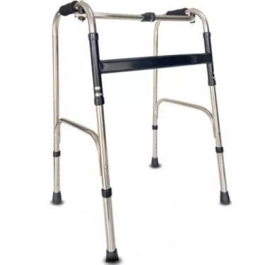 Imagem de Andador 2 Barras Idoso Adulto Dobravel Articulado Fixo Regulavel 120kg