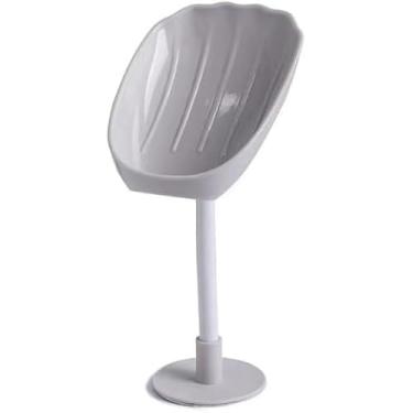 Imagem de Saboneteira, suporte de sabão em barra autodrenante para pia de banheiro, bandeja de sabão de drenagem resistente à ferrugem com design de fácil limpeza - Armazenamento de banheiro