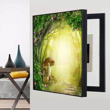 Imagem de Capa de caixa de disjuntor, capa de painel elétrico decorativo para caixas de fusíveis, decoração de parede elegante, design durável e funcional, perfeita para uso doméstico ou escritório