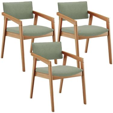 Imagem de Kit 03 Cadeiras Para Sala De Jantar Estar Living Giorgia B04 Bouclê Oliva