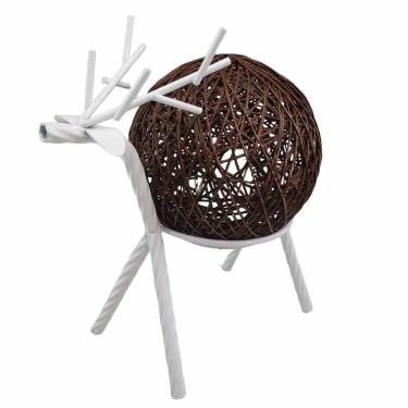 Imagem de Luminaria Abajur Cervo Rena Decoraçao Natal Casa Quarto Sala Estante Mesa Recepçao