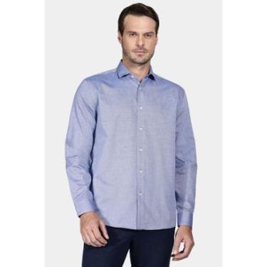 Imagem de Camisa Aramis Manga Longa Cosmo Regular Oxford Azul-Masculino