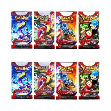 Imagem de Cartas Pokémon Para Crianças, Pacote Com 4, Jogo De Troca Team up Sun 