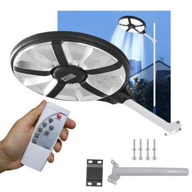 Imagem de Luminaria Solar Ovni 360 graus 400w Gigante Placa led Sensor Ilumina H