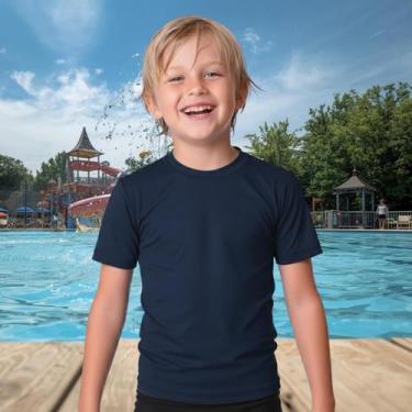 Imagem de Camisa Térmica Infantil Menino Manga Curta Proteção Solar Segunda Pele