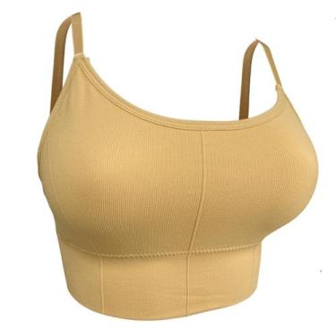 Imagem de Top Com Bojo Removível Alça Fina Super Confortável Academia COR:BEGETA