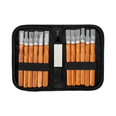 Imagem de Conjunto De Ferramentas Para Escultura Em Madeira STONEGO: Formões E F