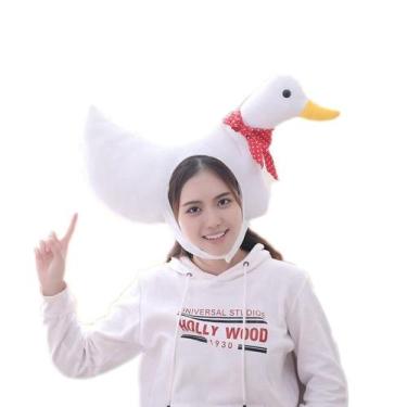 Imagem de Chapéu de fantasia, pato branco, pelúcia, cosplay, boné, chapéu - Yiwe