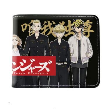 Imagem de Carteira Tokyo Mikey Anime Leather Carteira curta dobrável - Yiweisai