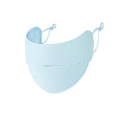 Imagem de Máscara facial, sedosa, à prova de sol, respirável, macio, reutilizáve