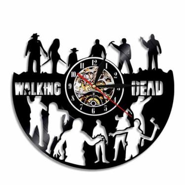 Imagem de Relógio de parede Sinatras Vinyl Record Anime Black 30cm - yiweisai