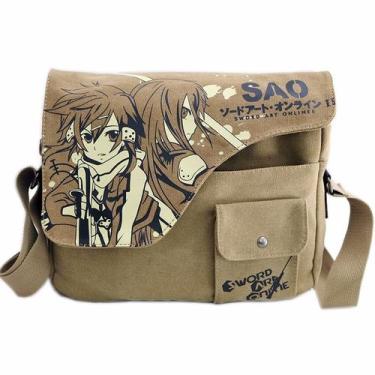Imagem de Bolsa Messenger Sword Art Online Anime Canvas 36x14x26cm - yiweisai