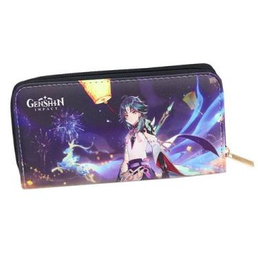 Imagem de Carteira Genshins Impacts Personagens de Anime Slim BiFold PU - Yiweis