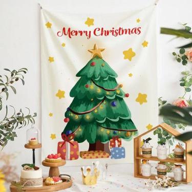 Imagem de Tapeçaria, parede de feliz Natal, 150x130cm, microtecido, fibra - yiwe
