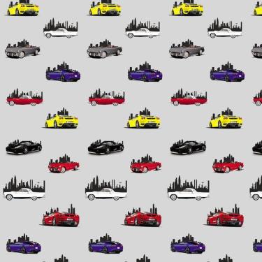 Imagem de Papel Parede Carros Famosos Autocolante Lavável Sala Quarto