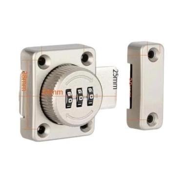 Imagem de Fechadura De Porta Residencial Com Combinação De 3 Dígitos, Trava Desl