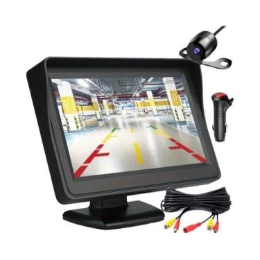 Imagem de Câmera Veicular Com Tela De 10.92Cm 480P Visão Noturna Fácil De Conect