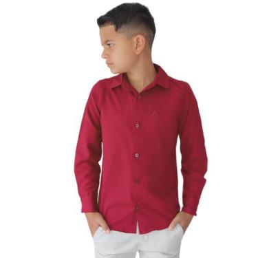 Imagem de Camisa Social Slim Manga Longa Infantil de Menino Noivinho - Ewg Moda 