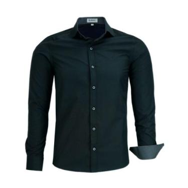 Imagem de Camisa Social Masculina Amil Slim Manga Longa Sem Bolso Exclusiva 1778