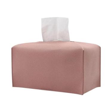 Imagem de Capa De Caixa De Lenços De Papel Dobrável Em Couro PU, Organizador Dec