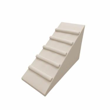 Imagem de Rampa Pet Antiderrapante Para Cachorro Gato Com Degraus Cor Bege Liber