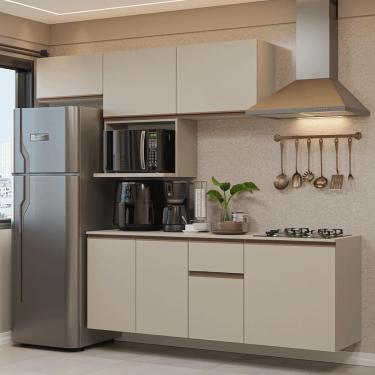 Imagem de Armário De Cozinha Completa 240 Cm Suspensa Nice Madesa 07 Crema