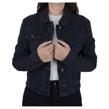 Imagem de Jaqueta Feminina Ouzzare Jeans Cropped Preta - ZZ8097-Feminino