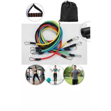Imagem de Kit 5 Mini Bands + 11 Elásticos Treino Completo Em Casa - Congratulati