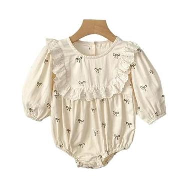 Imagem de Vestido De Festa De Renda Com Manga Longa Para Meninas, Macacão De Alg