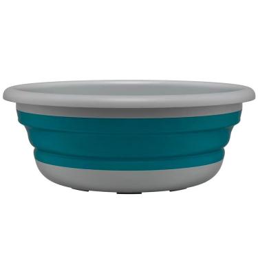 Imagem de Bacia Retrátil Flashlimp 8L para Armazenar Utensílios em PP TPR Resistente Verde Esmeralda Flashlimp