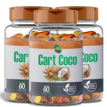 Imagem de Cart Coco 1000mg Capsulas - Oleo de Cartamo e Oleo de Coco para Energi