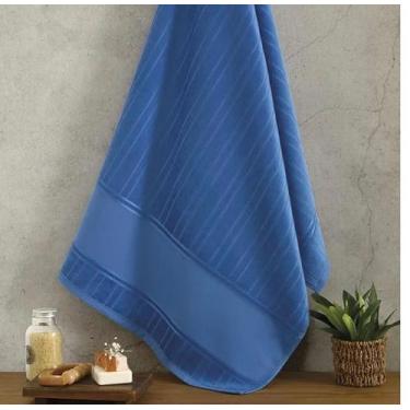 Imagem de Toalha de Rosto Velour Artesanalle 0,50 X 0,80 - Dohler, Azul Escuro, 