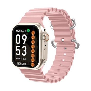 Imagem de Relogio Smart Watch X51 mini ROSA com 3 pulseiras tamanho 38mm - Smart