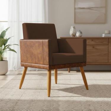 Imagem de Poltrona Decorativa Lis Para Sala Quarto Recepção Escritório Consultór