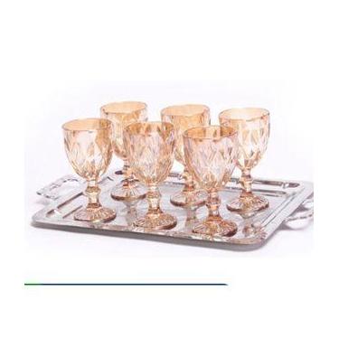 Imagem de Taça De vidro Diamond 320ml - sofisticação e delicadeza - Em casa Tem 