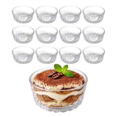 Imagem de Kit 12 Tigela Bowl Mandala De Vidro Travessa Redonda Sobremesa Fruta S