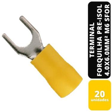 Imagem de Kit C/20 Terminal Forquilha Pre-Isol Am 4.0X6.0mm² M6 Sfor - SFORPLAST