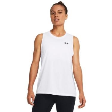 Imagem de Regata de Treino Under Armour Tech Tank Feminina, Branco, P