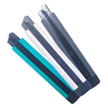 Imagem de Estilete Lotus 18MM ABS Verde Kit com 6 UN 2 Lâminas Extras