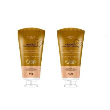 Imagem de Creme Hidratante para Mãos Castanha e amêndoa 50g La belle kit - La Be