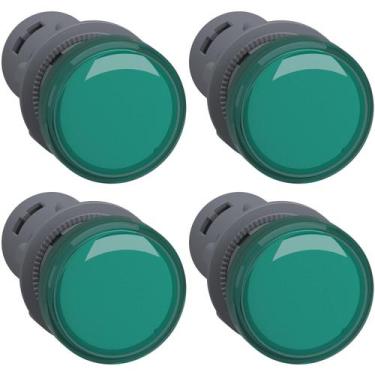 Imagem de 4 Sinaleiro 22mm Led Verde 110vca - Xa2evf3lc Schneider