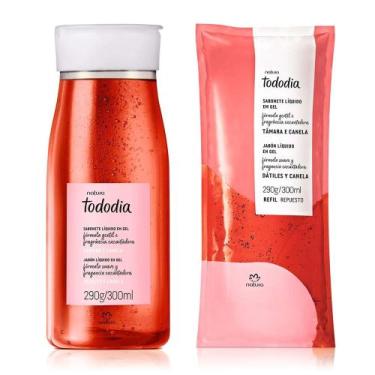 Imagem de Kit Sabonete Líquido em Gel Tododia Tâmara e Canela Com Refil - Natura