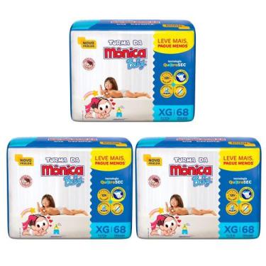 Imagem de Fralda Turma da Mônica Baby Giga Tamanho XG - 3 unidades - Pacotes com