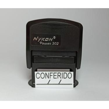 Imagem de Carimbo automático c/ a palavra CONFERIDO 3,7cm x 1,3cm - Nykon